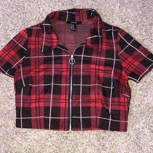 Plaid Forever 21 Crop Top